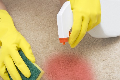 Deep cleaning supplies arranged for a home cleaning session