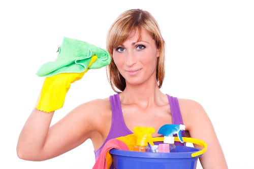 Professional end of tenancy cleaning in a rental home living room